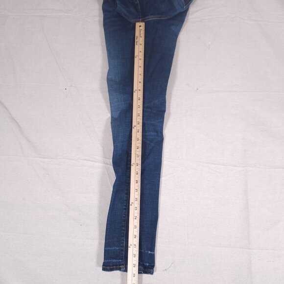 Pilcro and the Letterpress Stet Slim Leg Blue Jeans Womens Size 29 FLAWS - Picture 6 of 16